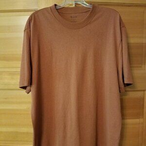 Madewell Mens Relaxed Crewneck Tee, Dark Orange, sz L